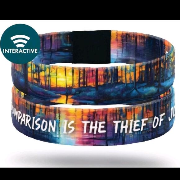 ZOX "COMPARISON IS THE THIEF OF JOY" #937 INTERACTIVE MED  collectible wristband - Picture 4 of 5